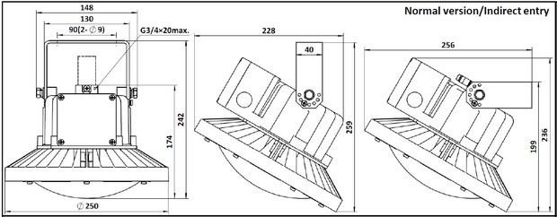 HPL LED Industrial luminaire ATEX Low Bay